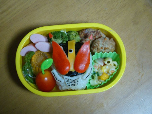 仮面ライダー電王弁当 幼稚園のお弁当 初心者ママのキャラ弁道